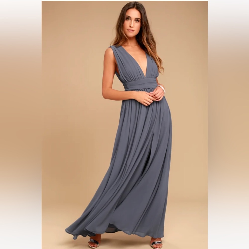 Lulu’s Heavenly Hues Maxi Dress | Size XS | DENIM BLUE